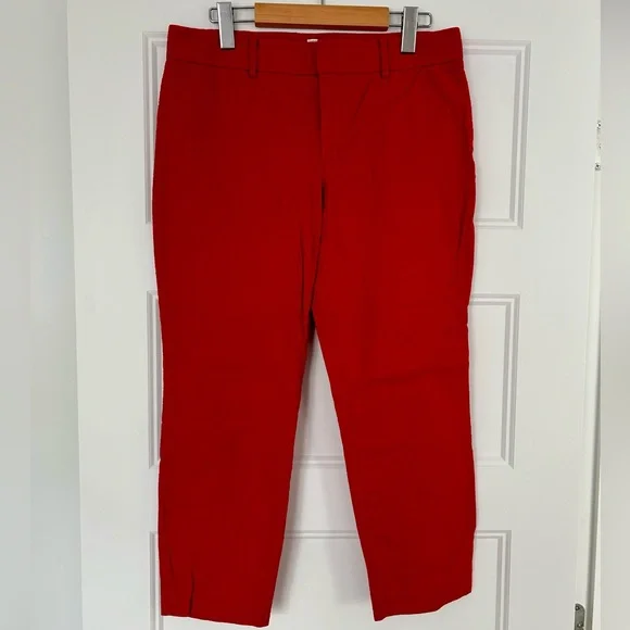 Club Monaco Red Ankle Cropped Pants - Picture 3 of 6